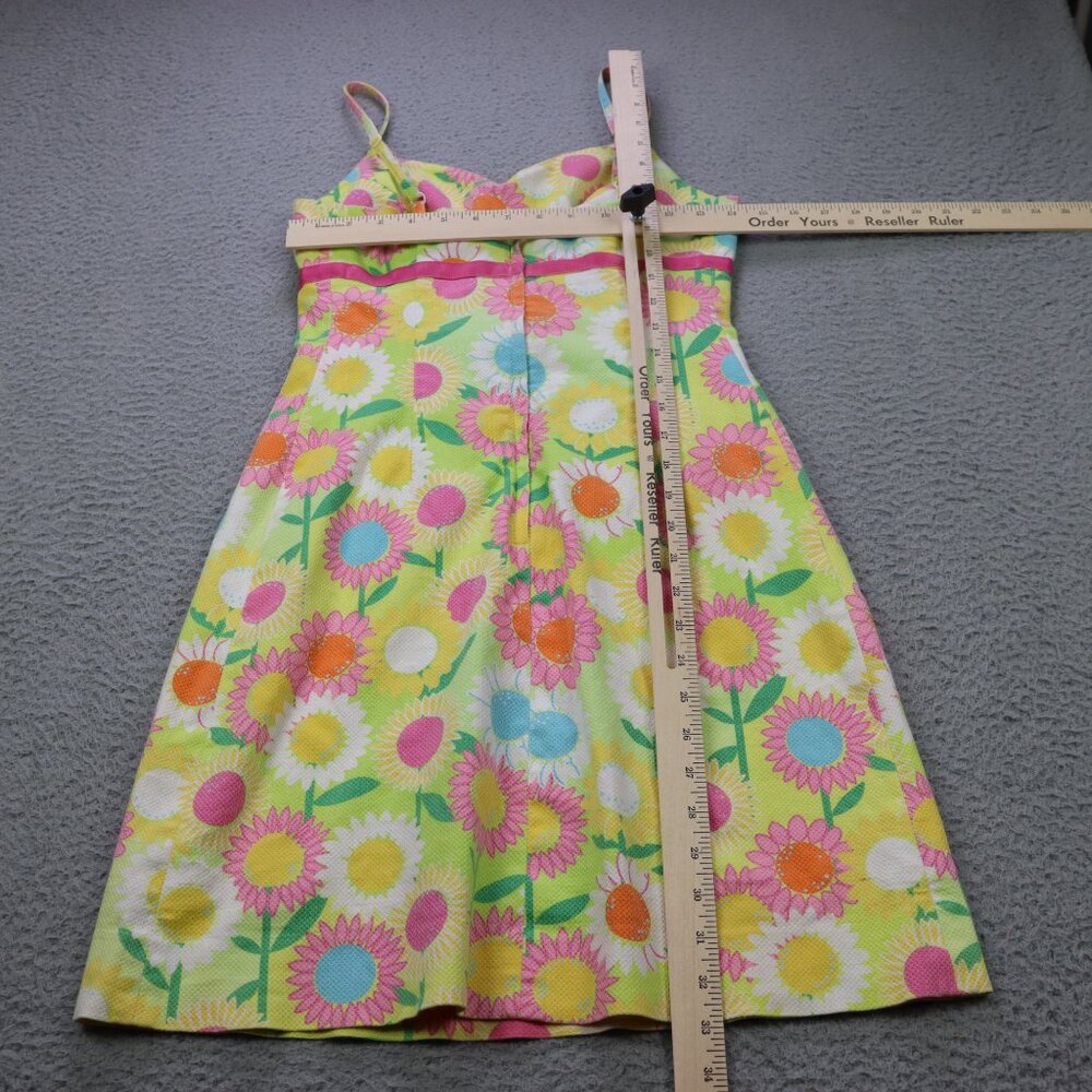 VTG Lilly Pulitzer Dress Womens 2 Multicolor Floral Spaghetti Straps Preppy - Picture 6 of 12